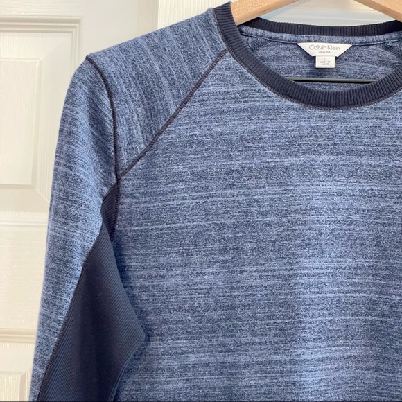 Calvin Klein Blue Knit Slim Fit Sweatshirt size L - Picture 4 of 9